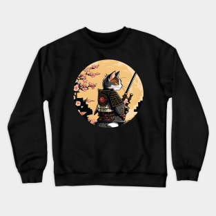 Japanese Cat Samurai Katana Catana - Love Cats Crewneck Sweatshirt